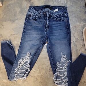 KanCan Ripped Dark Blue Skinny Jeans